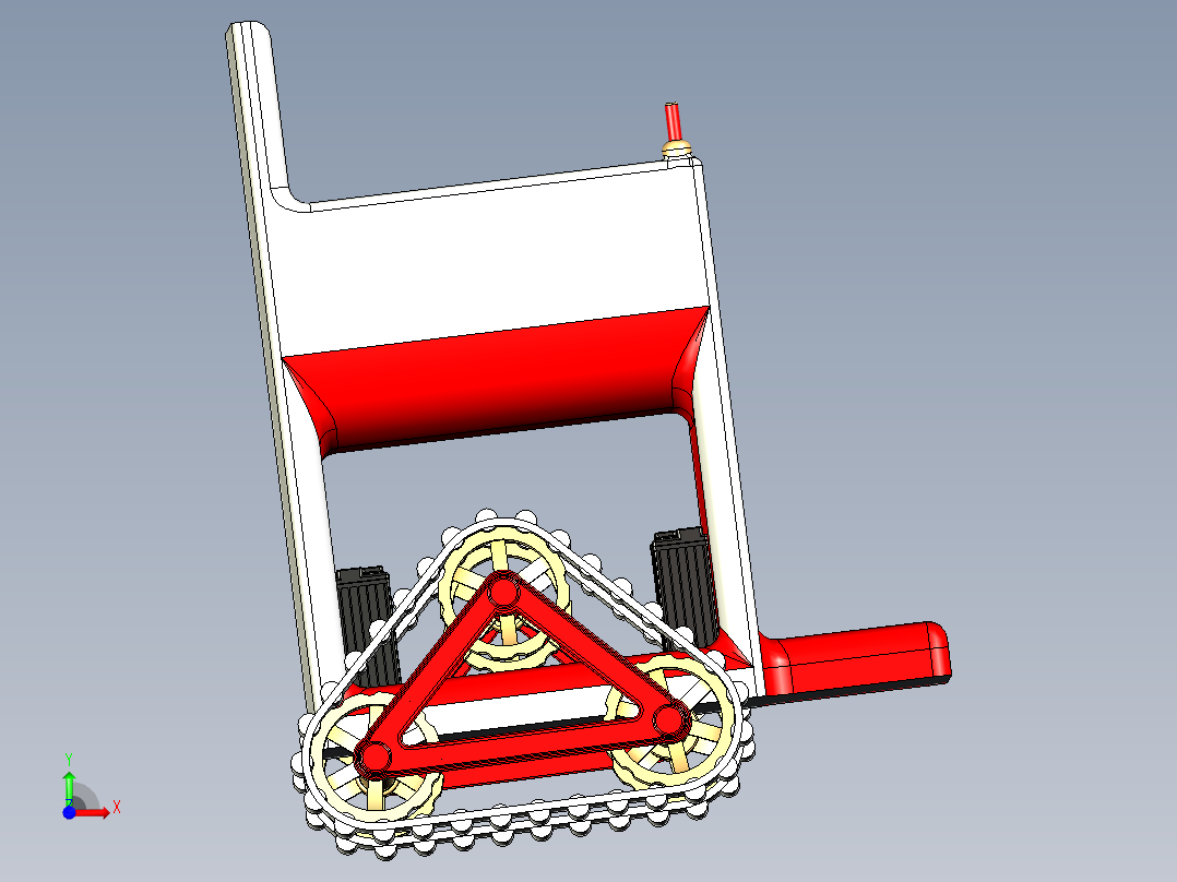 B3003406-履带轮椅前视图