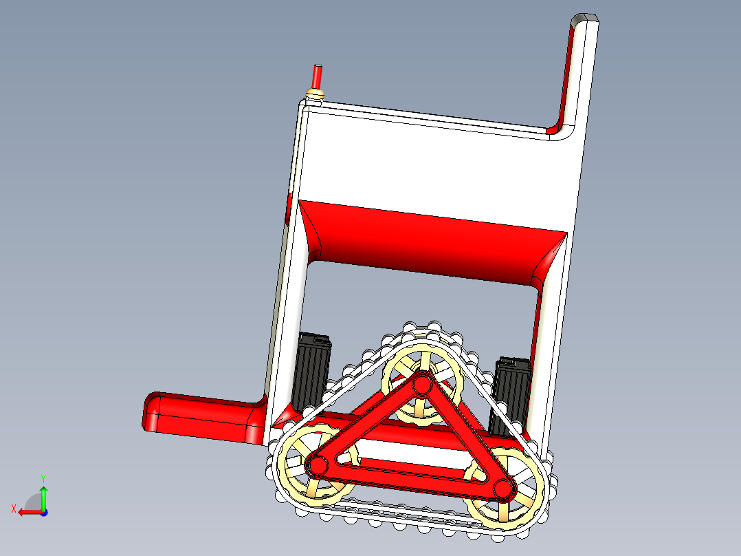 B3003406-履带轮椅后视图