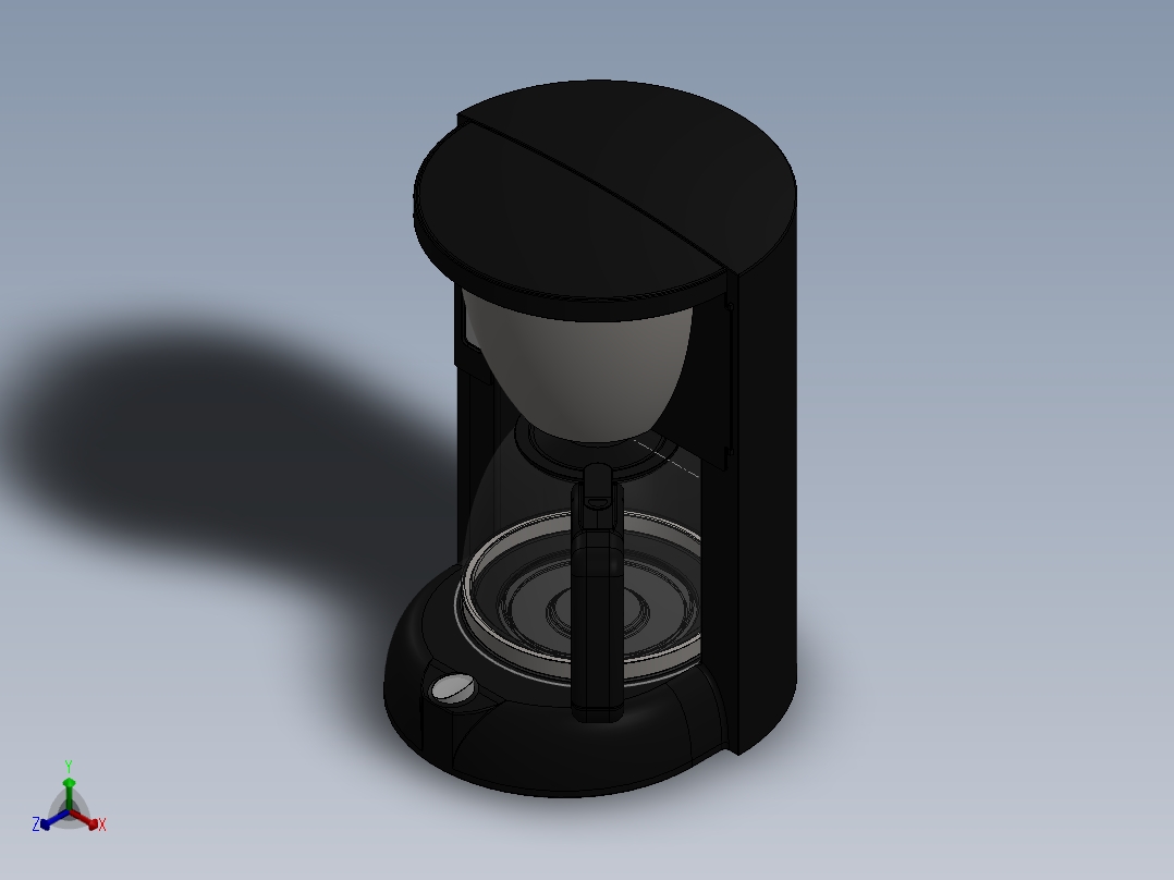 咖啡机正等轴测图