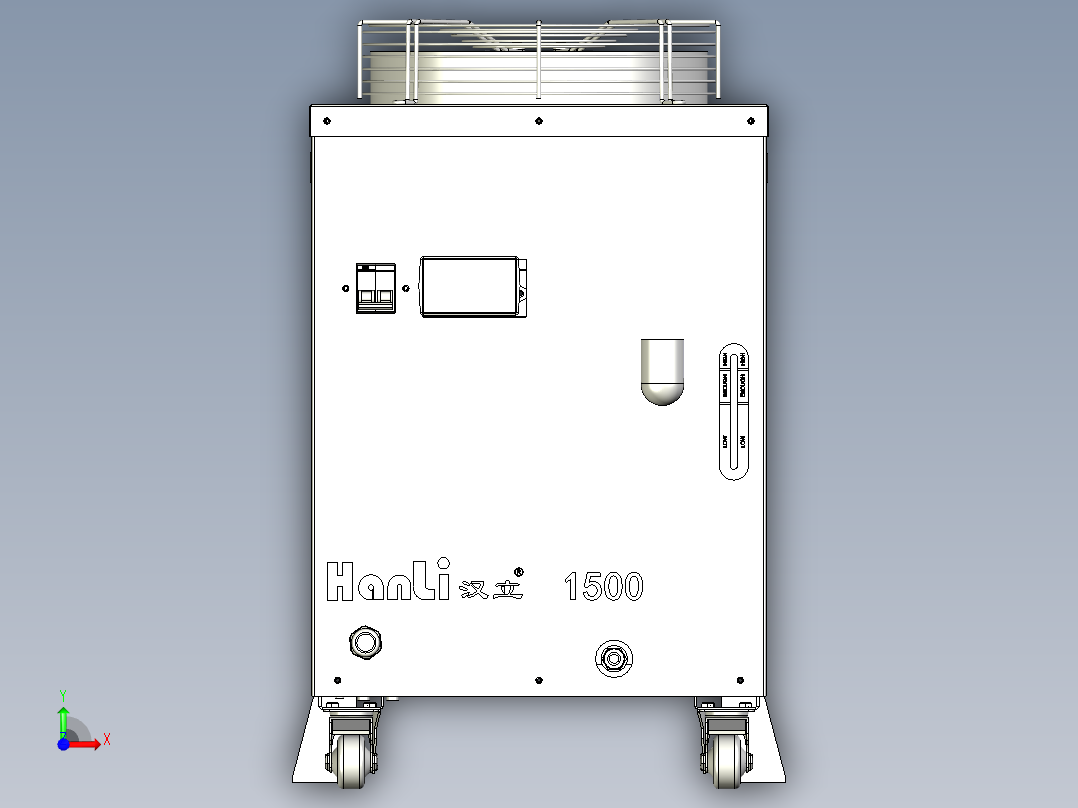 激光冷水机模型前视图