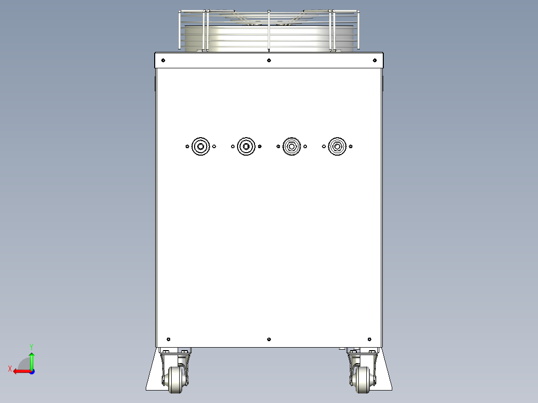 激光冷水机模型后视图