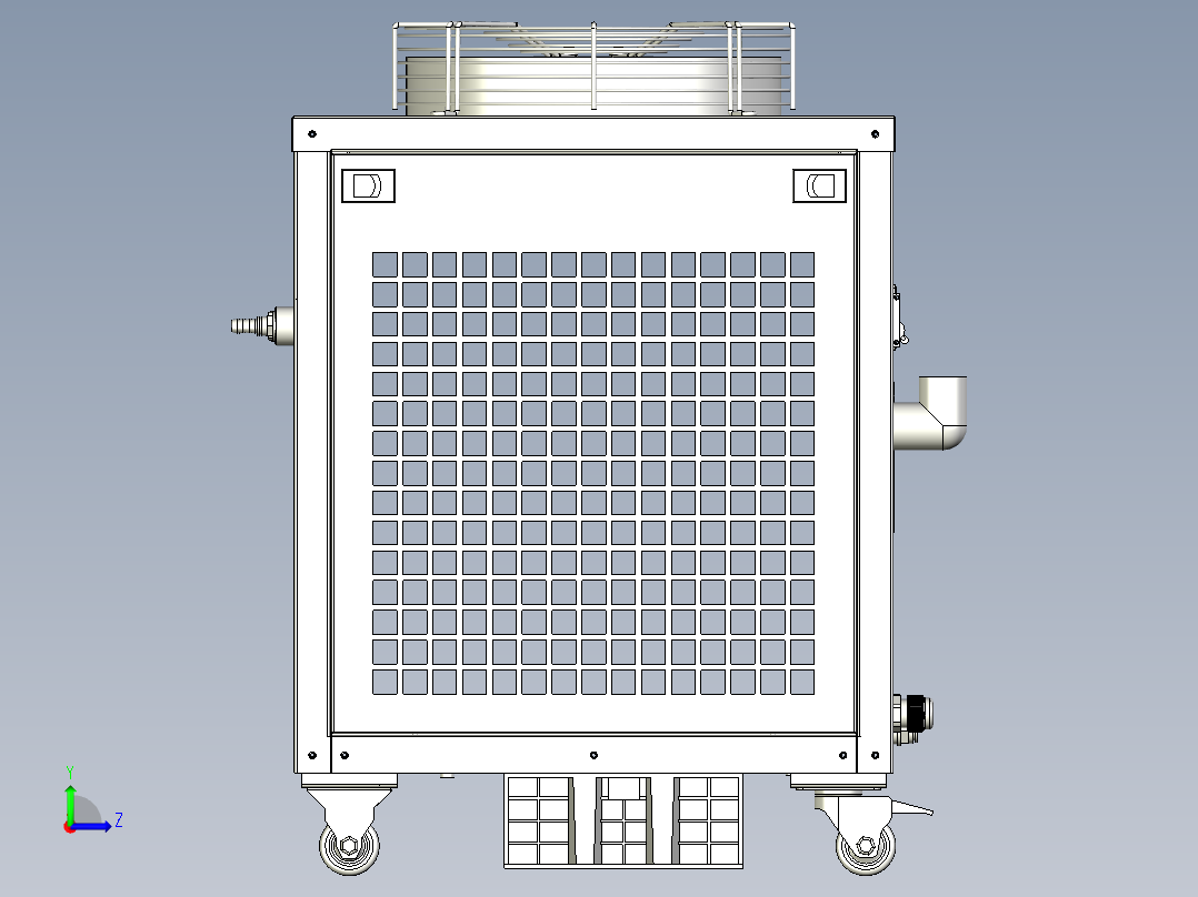 激光冷水机模型左视图