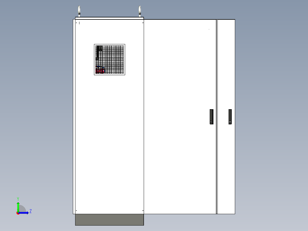 钣金柜变频器软启动双电源plc控制柜 71555左视图