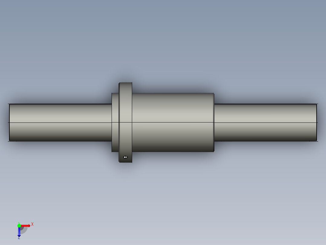 JF8020-8滚珠丝杆3D模型俯视图