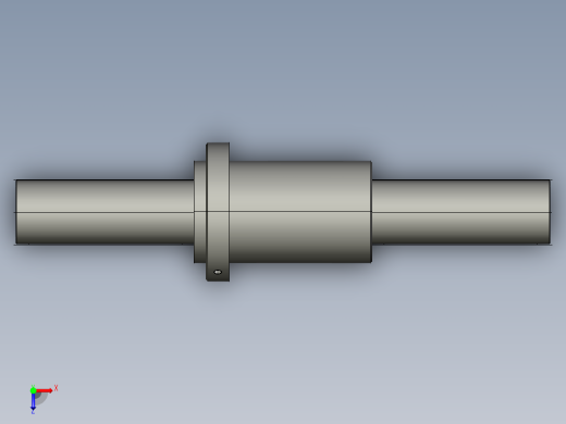 JF8020-8滚珠丝杆3D模型俯视缩略图