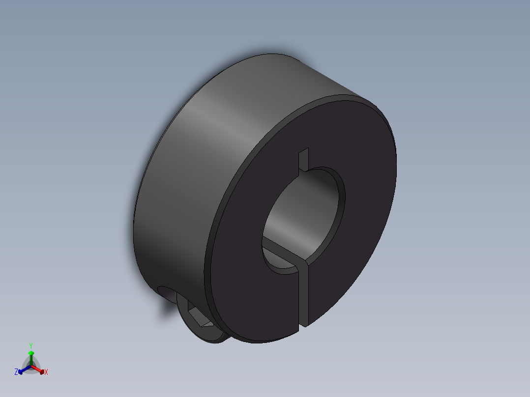 开口型固定环PSCS12-12正等轴测图