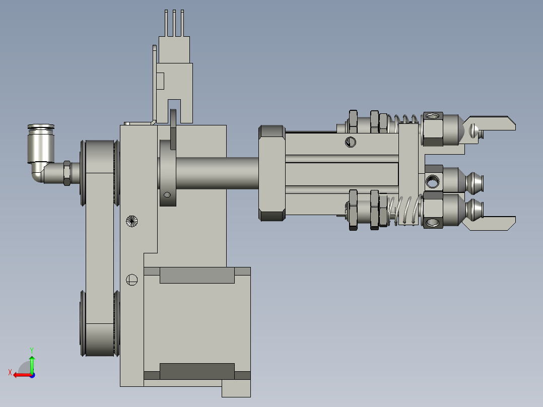 上下机械手后视图