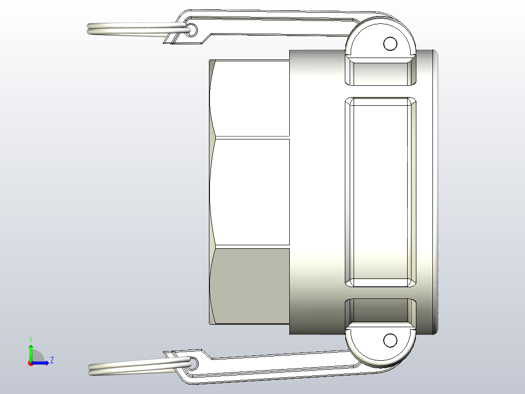 快速接头KAMLOK 633 D连接器-内螺纹3英寸NPT左视图