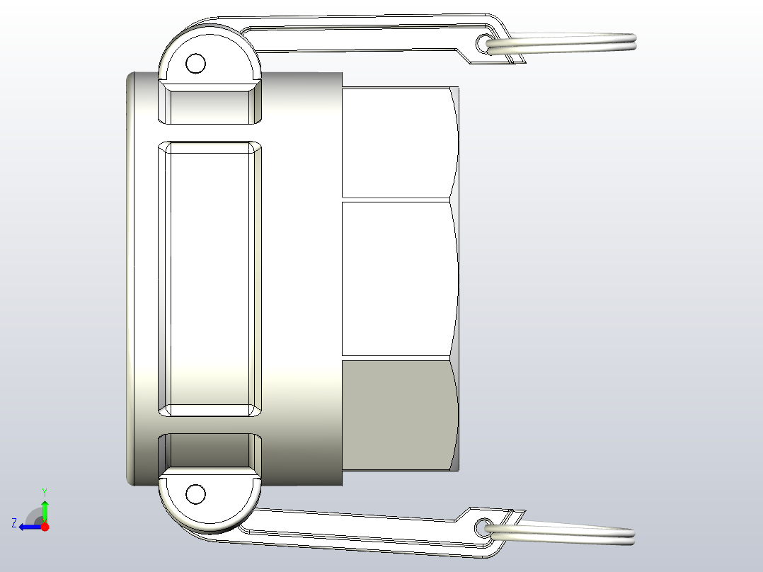 快速接头KAMLOK 633 D连接器-内螺纹3英寸NPT右视图