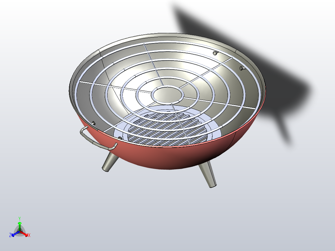 便携式烤架主视图