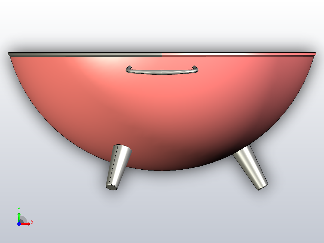 便携式烤架前视图