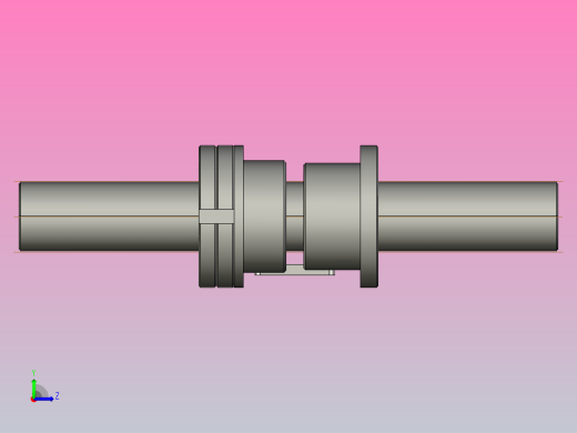 FFZL4006-3滚珠丝杆3D模型左视缩略图