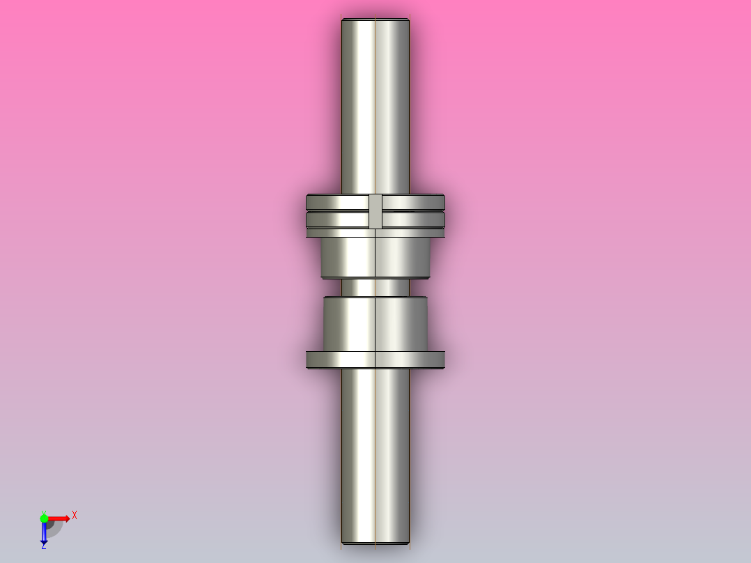 FFZL4006-3滚珠丝杆3D模型俯视图