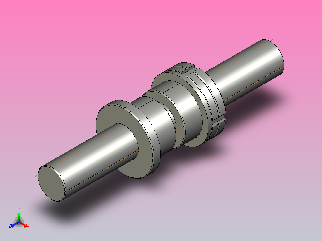 FFZL4006-3滚珠丝杆3D模型正等轴测图