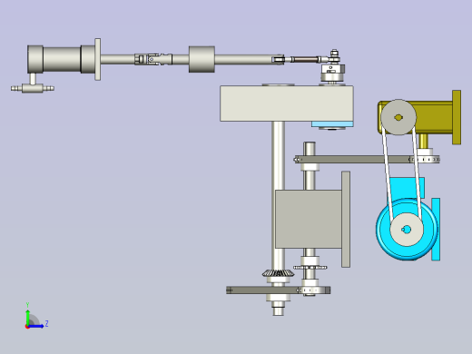 多级皮带链轮机械传动机构设计左视缩略图