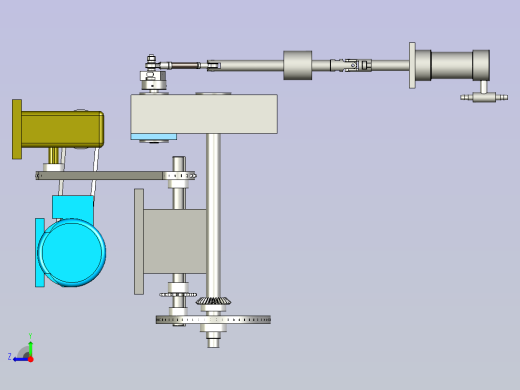 多级皮带链轮机械传动机构设计右视缩略图