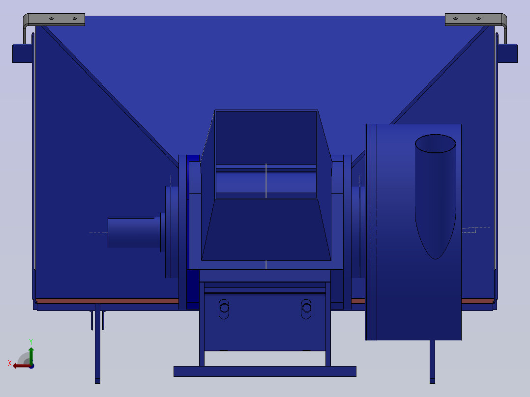 旧款木屑粉碎机后视图