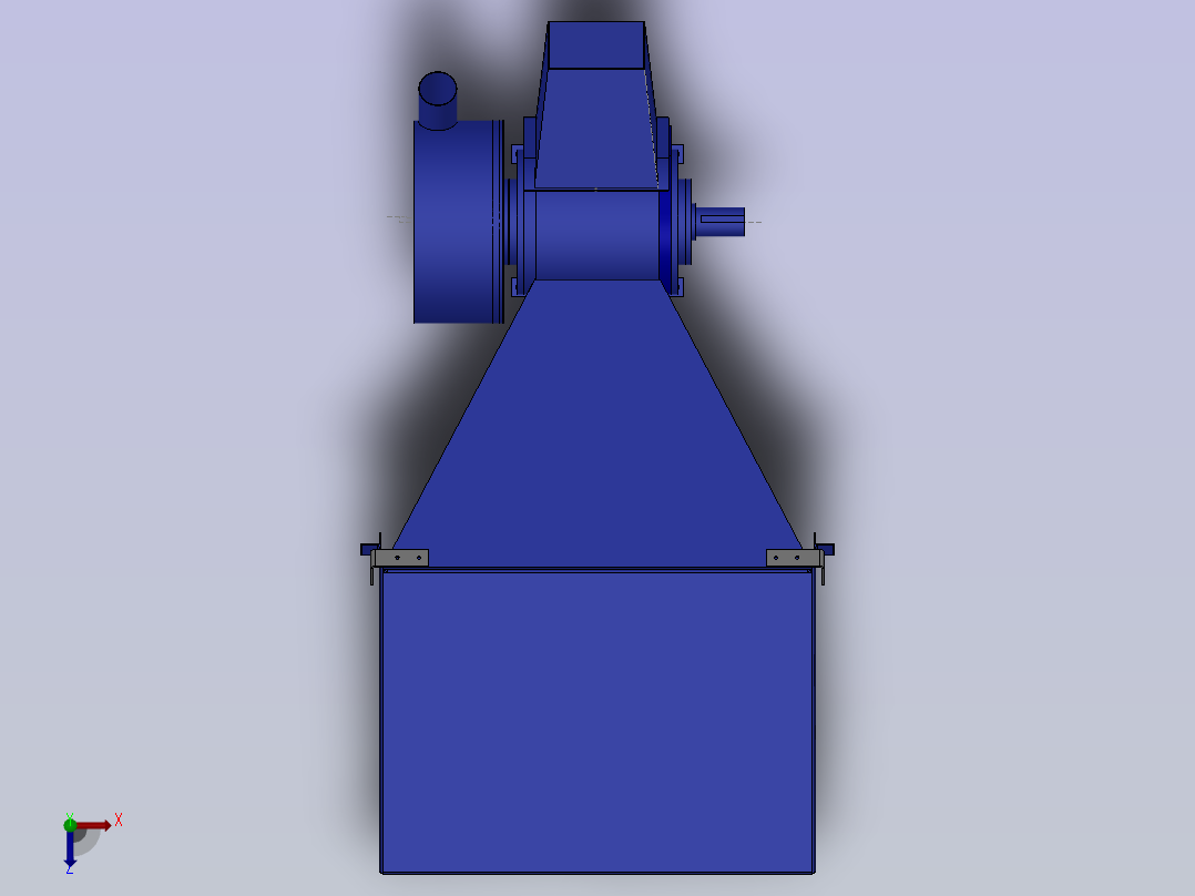 旧款木屑粉碎机俯视图