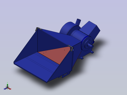 旧款木屑粉碎机正等轴测缩略图