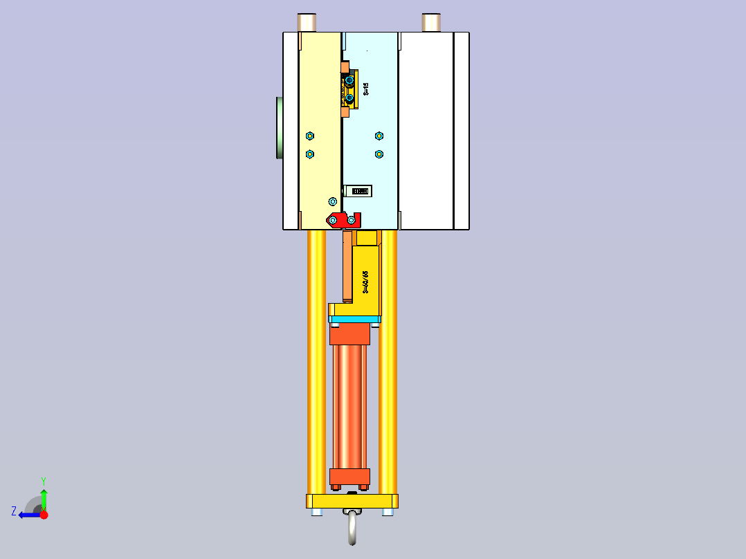 PP转接器模具右视图