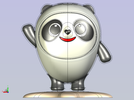 Creo8.0可编辑-冰墩墩后视缩略图