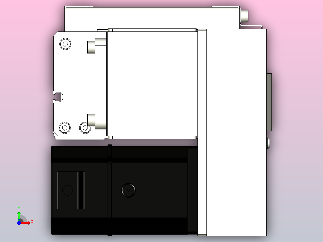 SCM14-3000-RD滚珠花健、支撑座、滚珠丝杠、交叉导轨、直线模组前视图
