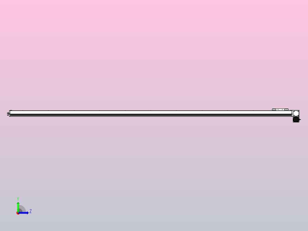 SCM14-3000-RD滚珠花健、支撑座、滚珠丝杠、交叉导轨、直线模组左视图