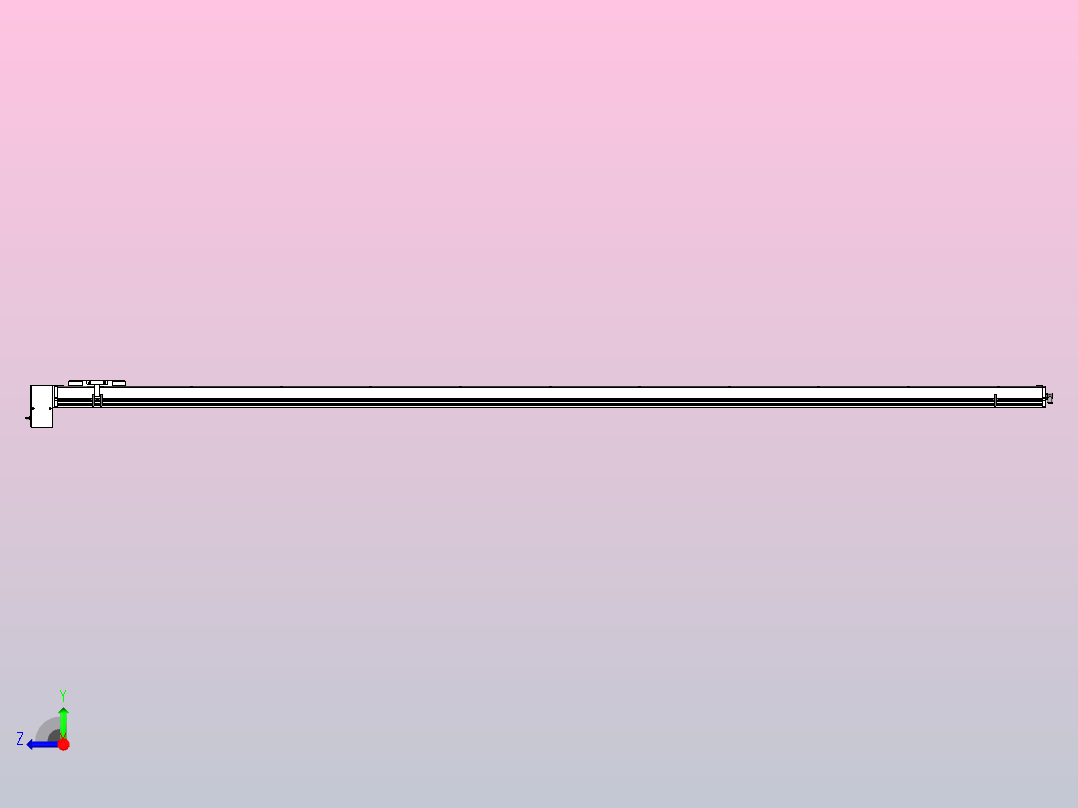 SCM14-3000-RD滚珠花健、支撑座、滚珠丝杠、交叉导轨、直线模组右视图