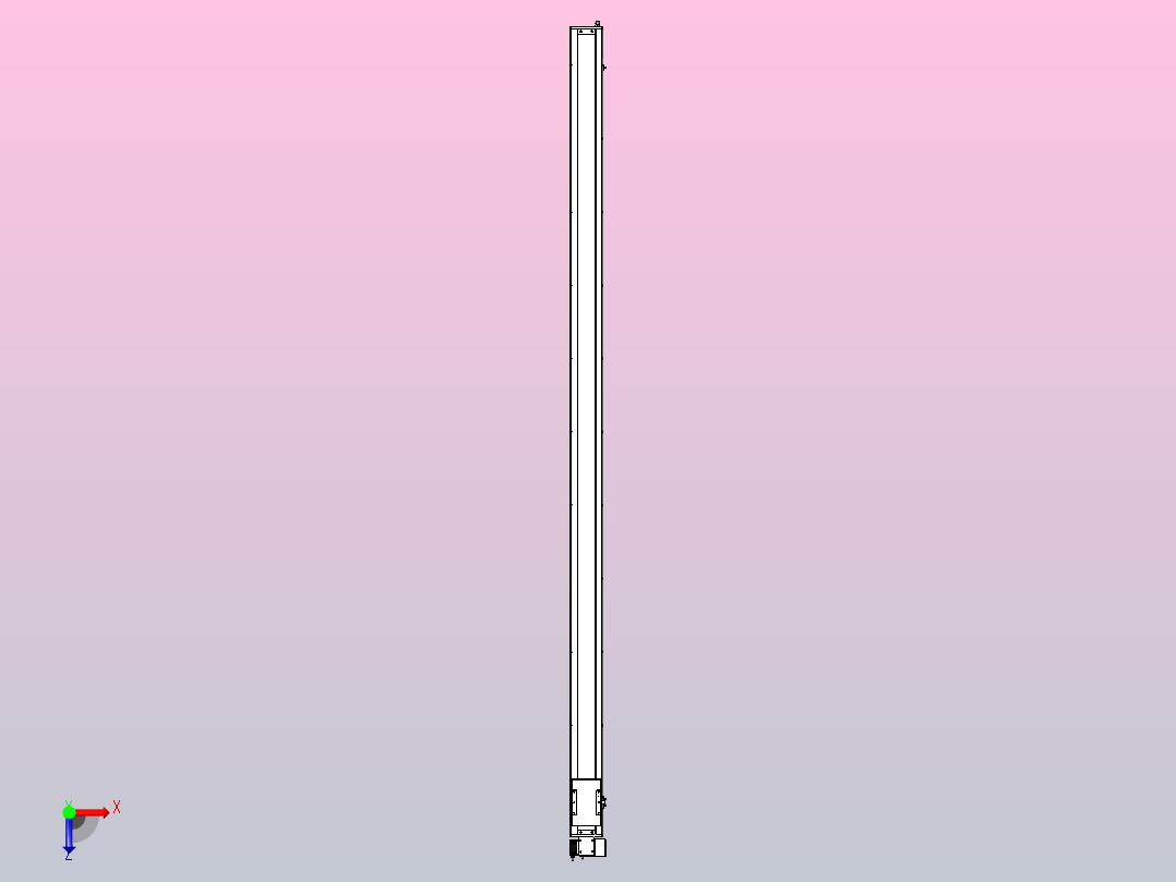 SCM14-3000-RD滚珠花健、支撑座、滚珠丝杠、交叉导轨、直线模组俯视图