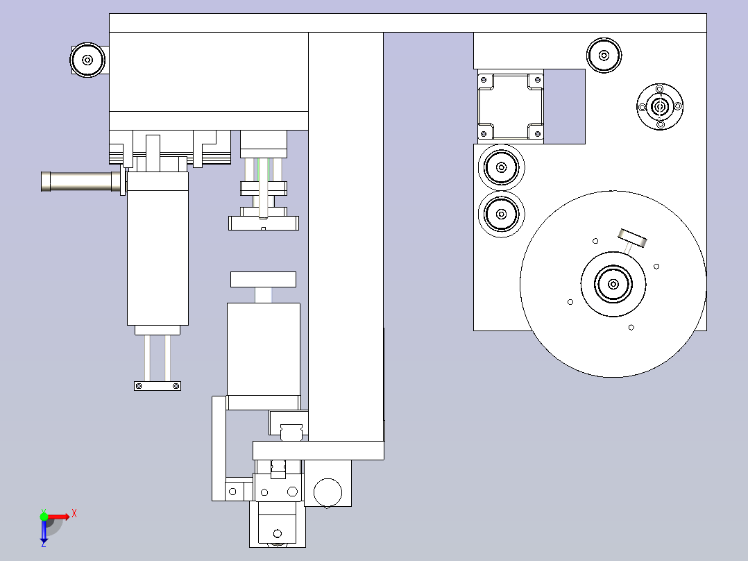 薄膜冲切机俯视图
