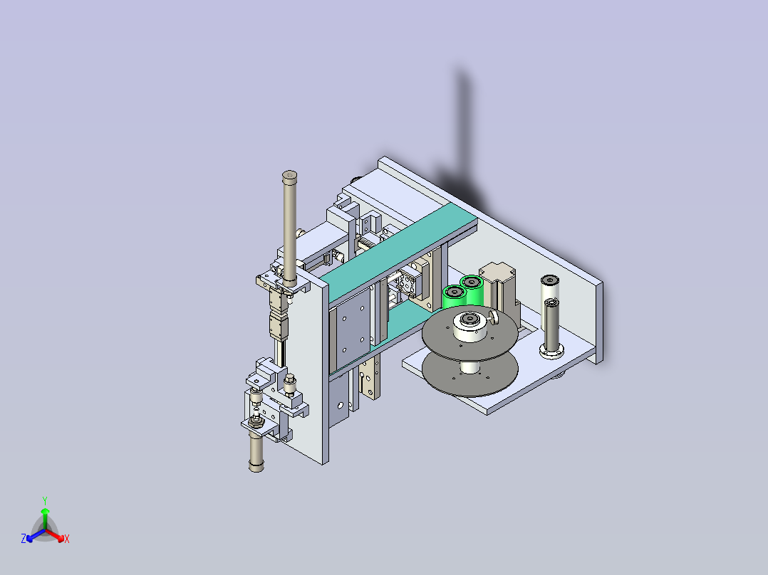 薄膜冲切机正等轴测图