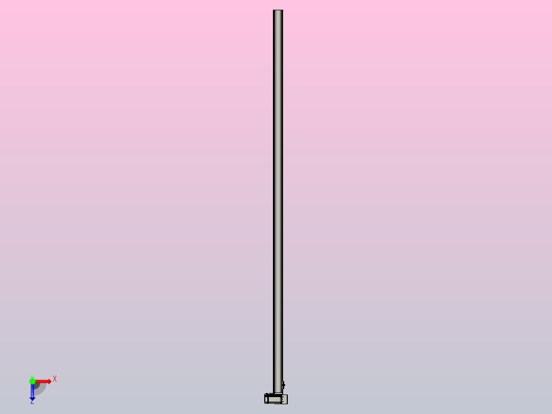 皮带直线轴半封闭可选导轨TPA-HNB-65S-90-L2500-RU-Y-P10-N3俯视图