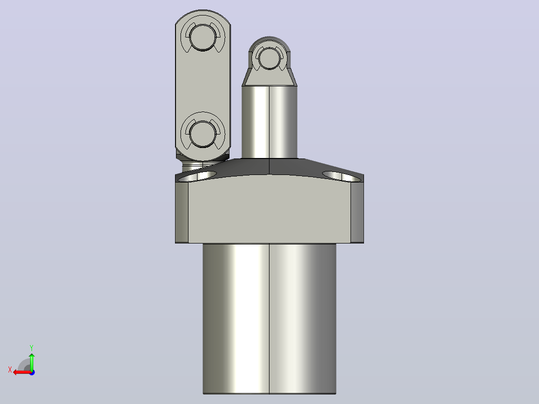 HTMA1600-1CR油压单动杠杆式夹紧器后视图