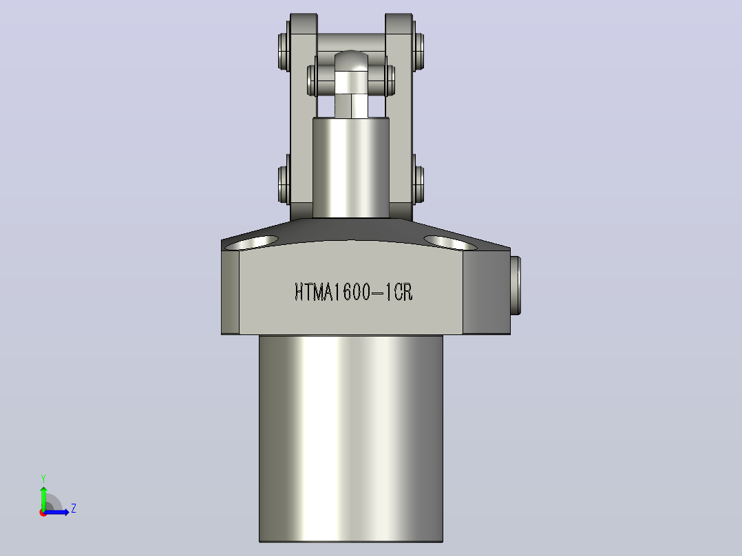 HTMA1600-1CR油压单动杠杆式夹紧器左视图