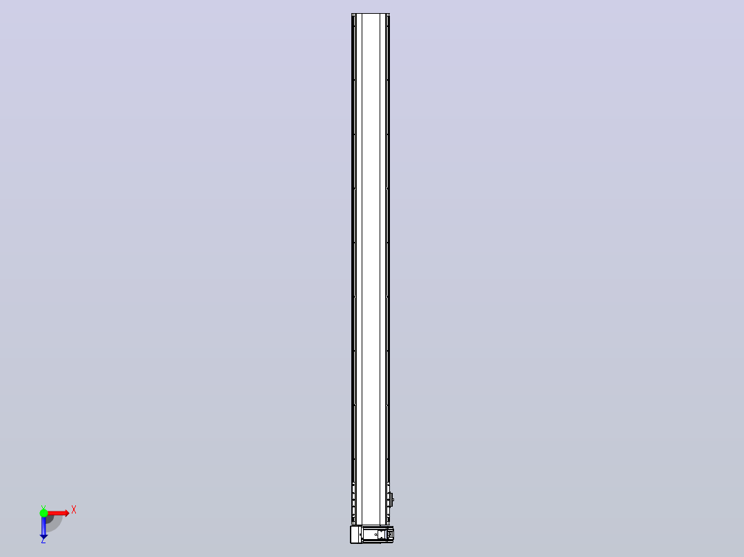 皮带直线轴半封闭可选导轨TPA-HNB-140D-120-L1650-LU-C-P40-N3俯视图