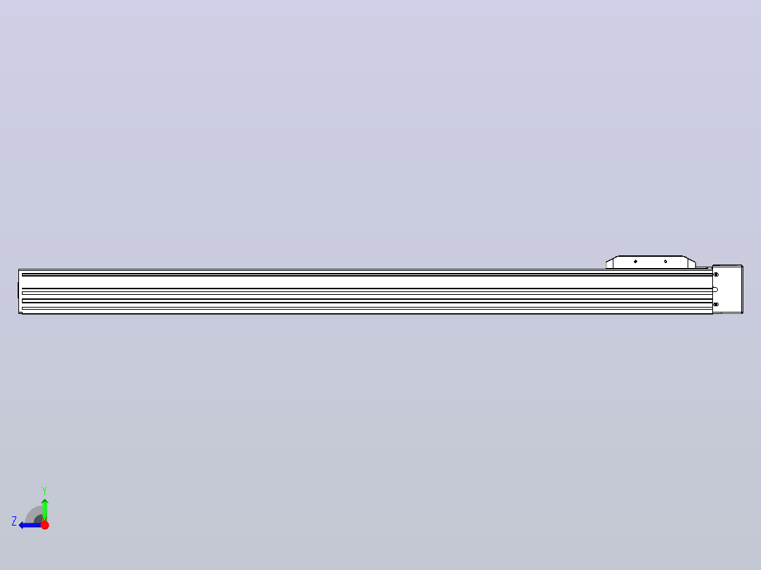 滚珠丝杠直线轴带导轨全封闭TPA-HCR-85D-1610C-L750-MR-C-P20-N3右视图