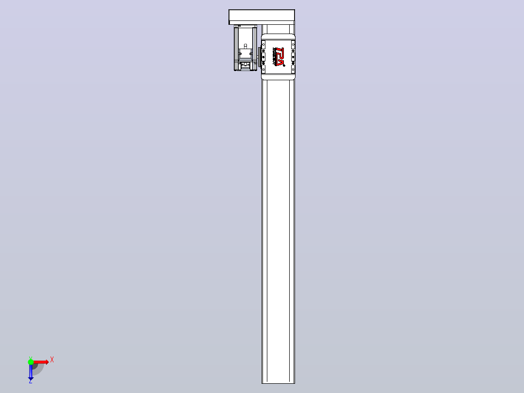 滚珠丝杠直线轴带导轨全封闭TPA-HCR-85D-1610C-L750-MR-C-P20-N3俯视图