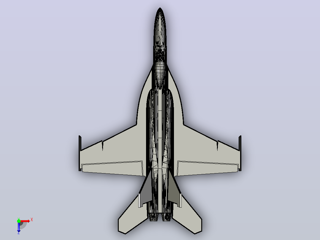FA-18超级大黄蜂俯视图