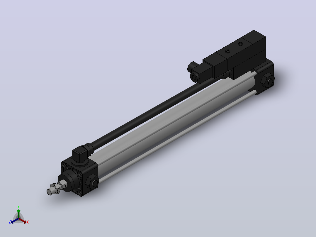 10A-5(V)系列带阀气缸(带阀型通电时推式)[10A-5(V) (Ⅱ) SD 32 B 300 A 5]主视图