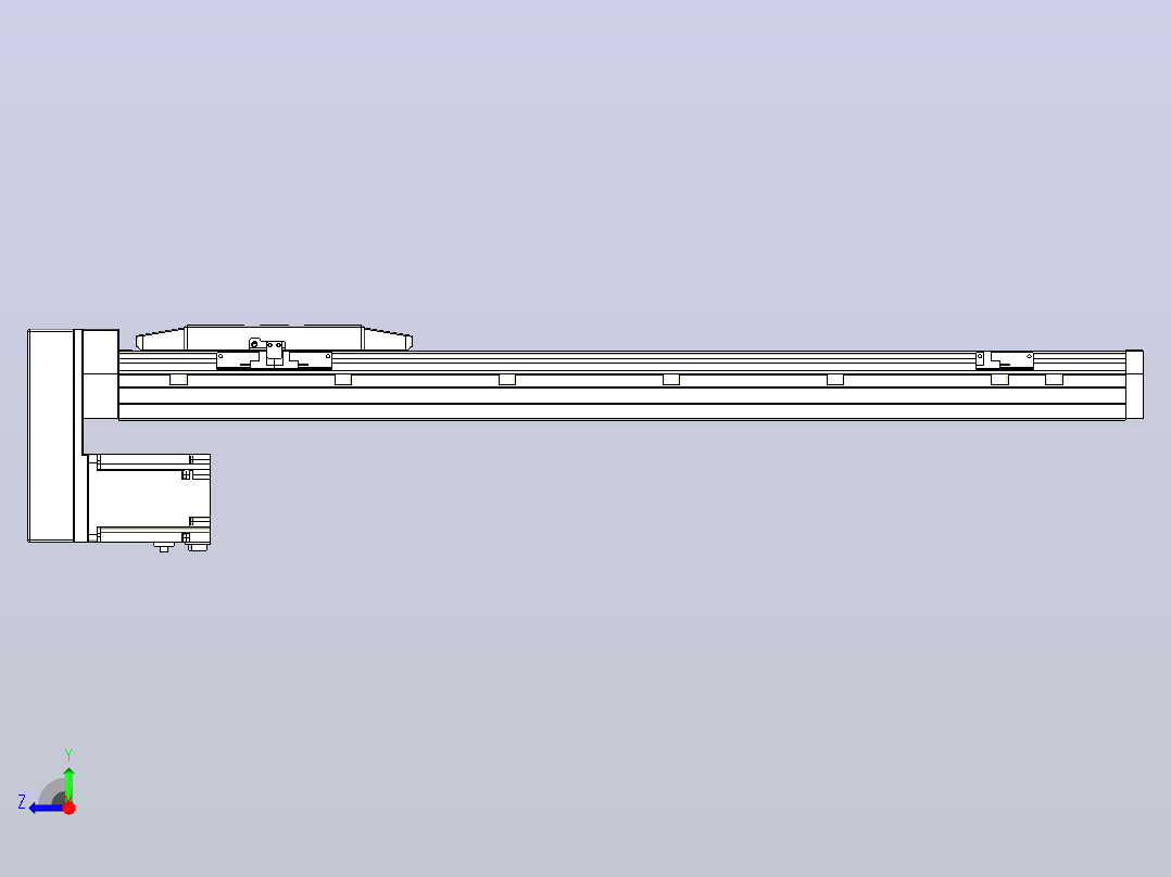 滚珠丝杠直线轴内置导轨TPA-GCR-170-2510C-L650-MP-M75-N3右视图