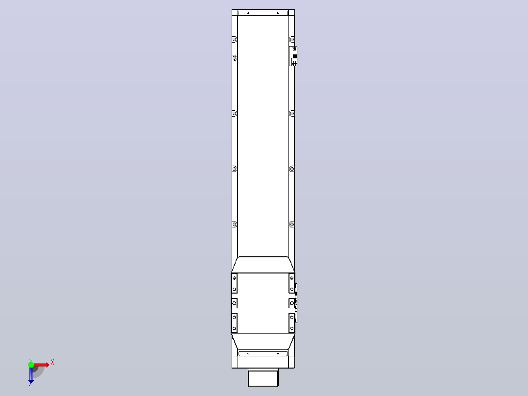 滚珠丝杠直线轴内置导轨TPA-GCR-170-2510C-L650-MP-M75-N3俯视图