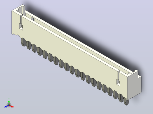 短款型直插头JST connector 1x20  P1.25mm thru hole wafer A2