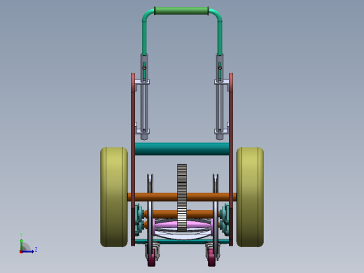 95050JJ_手推环保型剪草机设计割草机含CAD图+solidworks三维模型+说明书 左视缩略图