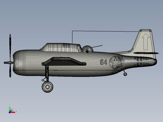 Grumman TBF Avenger飞机前视缩略图