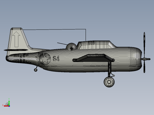Grumman TBF Avenger飞机后视缩略图