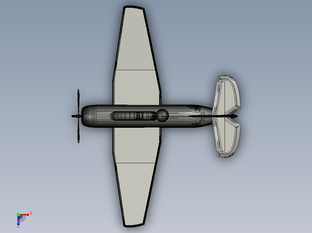 Grumman TBF Avenger飞机俯视图