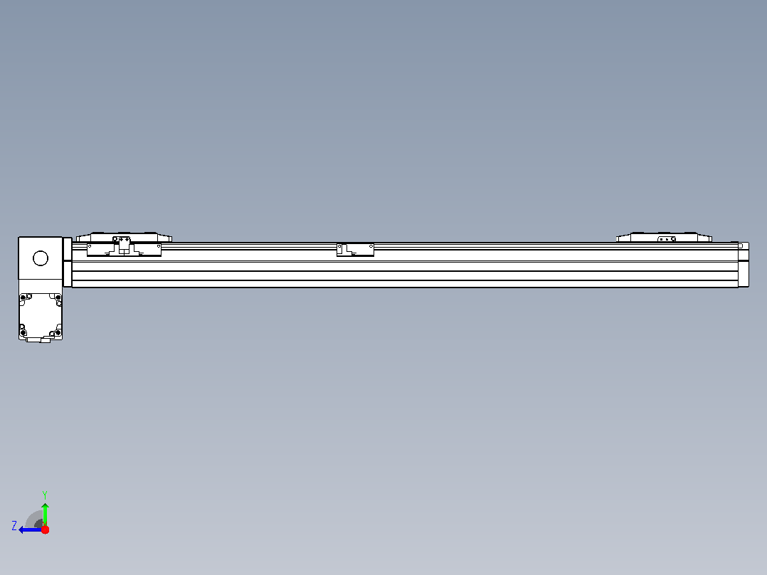 皮带直线轴双滑块型TPA-GCBS-80-P60-L300-LP-M20-N3右视图