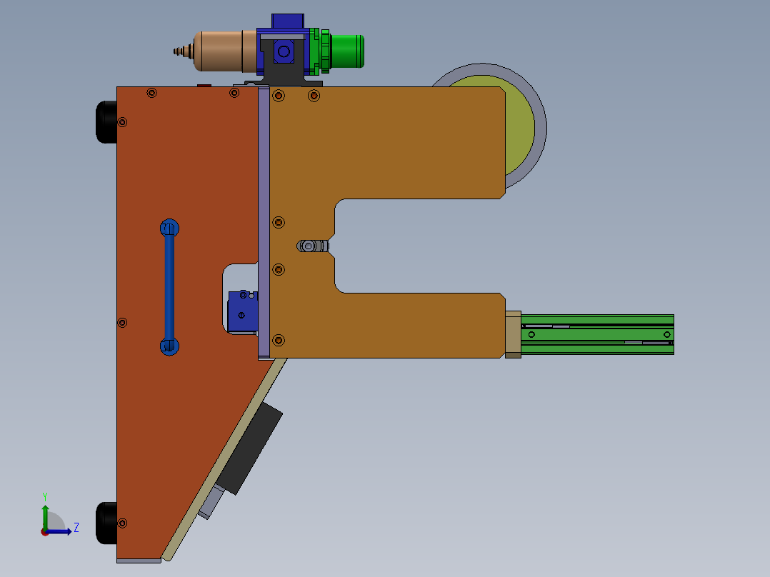定尺切包装覆膜治具sw19左视图