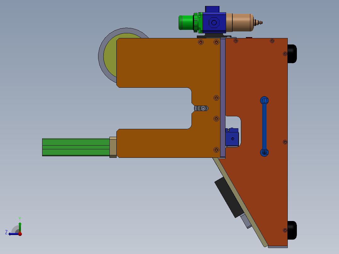 定尺切包装覆膜治具sw19右视图