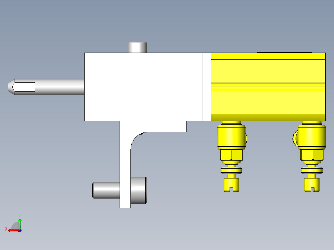 皮带输送机用定位组件后视图
